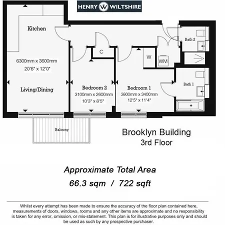 2bed 2bath -pool, Balcony, Gym Lift * London