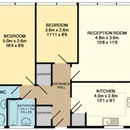 Super Spacious 2 Bedroom Apt 20mn From Central. Apartment