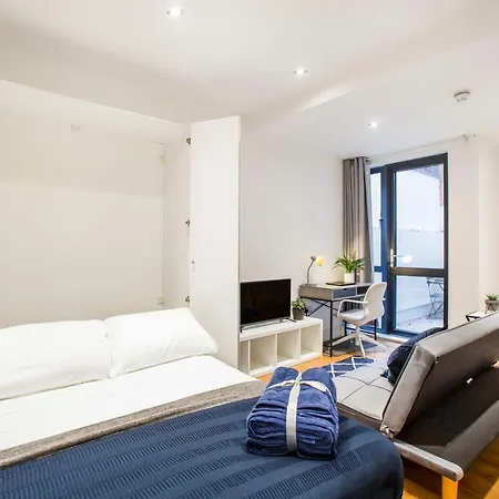 Spacious Lower Ground Studio With Private Patio Near Warren Street *