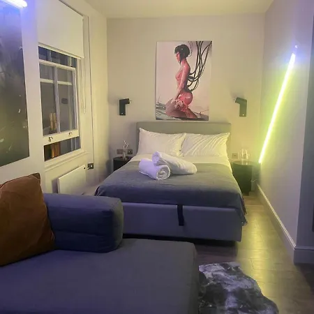 New Luxury Cyberpunk 1bed Studio Serviced Notting Hill Free Wifi & Netflix Location Perfect For Solo & Coupled Guests London