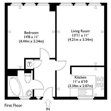 1 Bedroom Flat Close To With Free Parking Arrangement Apartment London
