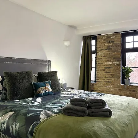 Appartement Deluxe Penthouse Riverside View 2 Bedroom Flat With Lift - Old Industrial Factory Warehouse Londres