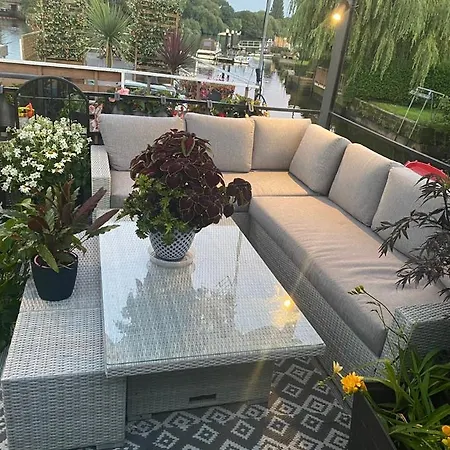 Tean Lovely Houseboat On The River Thames Twickenham