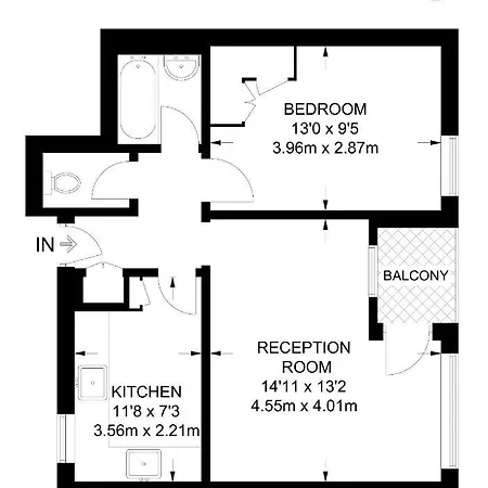 1-double Bedroom Aparment In Apartment