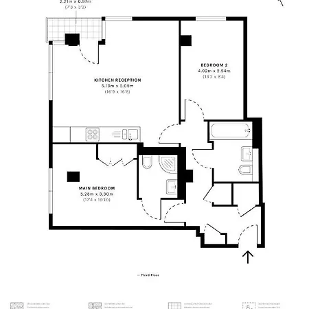 Appartement Luxury New 2 Bed/2 Bathroom Flat With Balcony