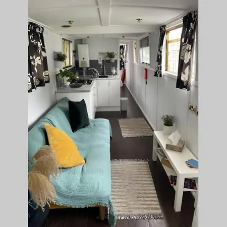 Botel Narrow Boat Moored In London