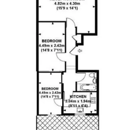 Apartment Flat 1 - 2 Bedrooms And Private Terrace