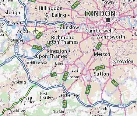 With Free Parkings, Surbiton, Kingston Upon Thames, Surrey, Greater London Uk Surbiton