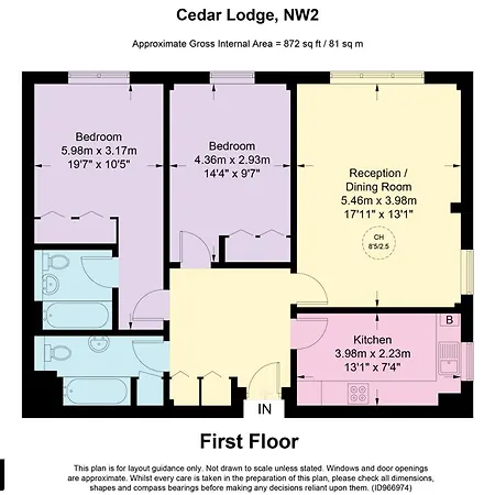 Terrific 2 Bed 2 Bath Apt With Gym & Roof Terrace -12 Mins From