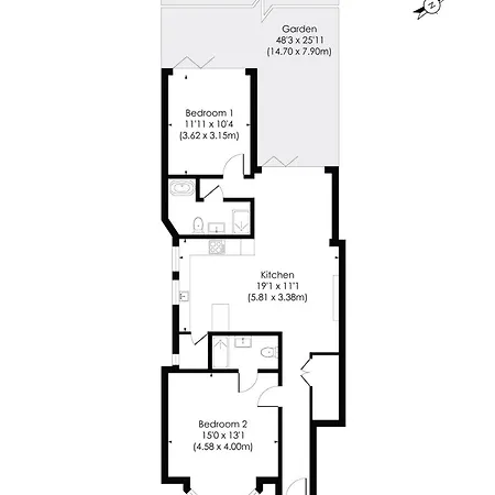 Richmond - Spacious 2 Bedroom Flat - With Garden