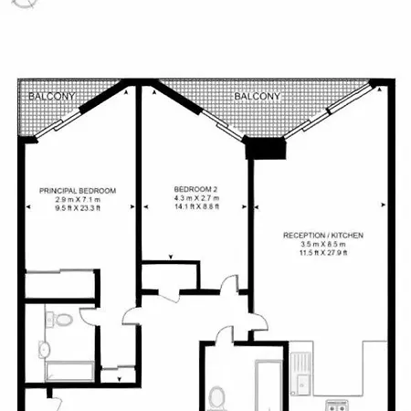 Stylish Two-bedroom Flat Near Us Embassy Apartment *
