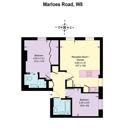 Apartment Kensington 2bed 2bath Breakfast