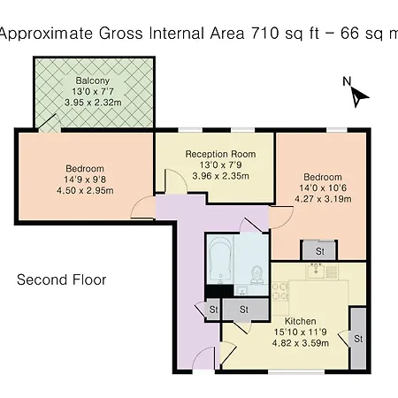 Apartment Modern Flat With Balcony Pass The Keys