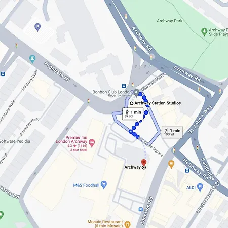 Apartament Archway Station Studio - Inexpensive Pied-a-terre *