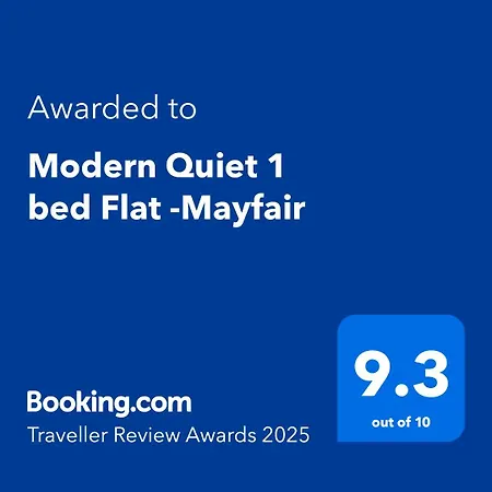 Modern Quiet 1 Bed Flat -mayfair London