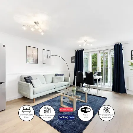 3-bedroom Short Term & Flexible Renting Limehouse With Free Wifi & Free Parking Apartment *