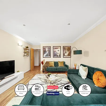 2 Bedroom Riverside Short Term & Flexible Renting Canary Wharf! *
