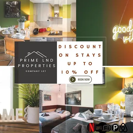 Apartment 20 Percent Off -Todayonly-Mobilerate Offers-Genius Offers-Londonbridge City Apartment W Free Parking-Wifi-Sleeps7-4Beds-Netflix-Family! London