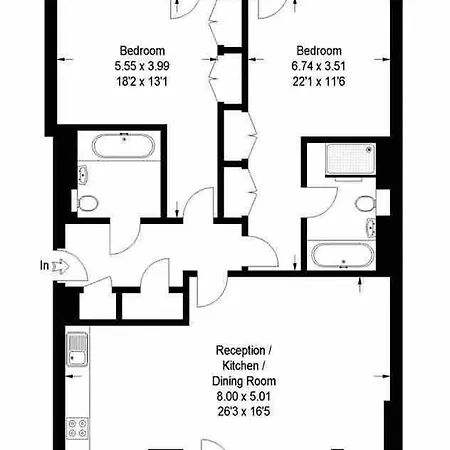 Baker St, Luxury 2 Bed And 2 Bath - Apartment
