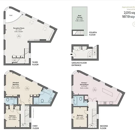 Brand New Refurbishment Townhouse In Notting Hill Near Portobello Road With Ac Air Conditioning & Roof Terrace London