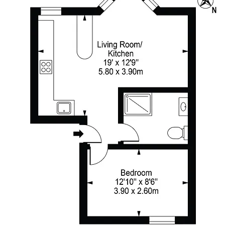 Delux Queens Park 1 Bed Sleeps 4 Ppl Second Floor