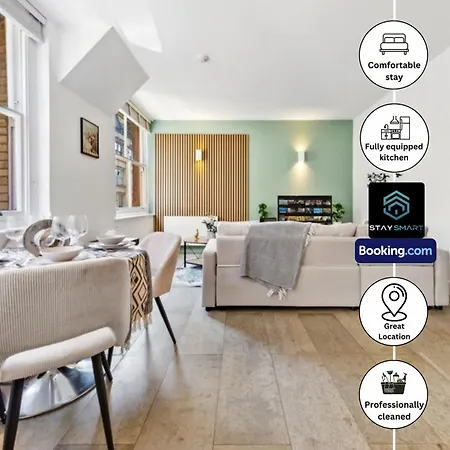 Farringdon Modern By Smart Short Lets & Serviced With Smart Tv & Free Wifi 아파트 *
