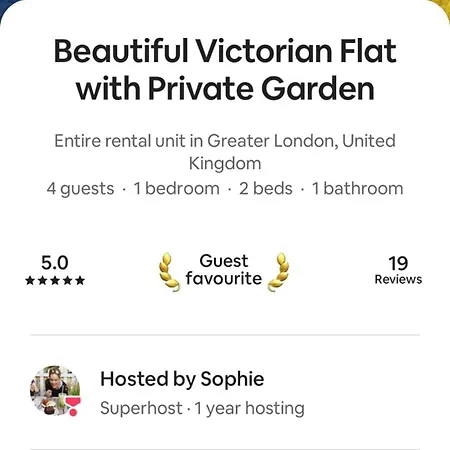 Beautiful Victorian Flat With Private Garden - Parking Available *