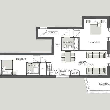 2 Bedroom Lux In Hendon- New Build شقة إدجوير