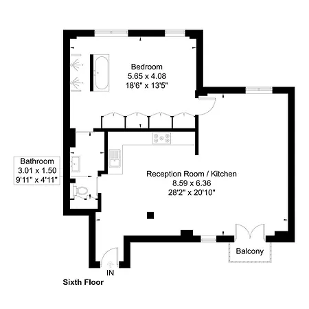 Beautiful 1 Bed On The River Apartment