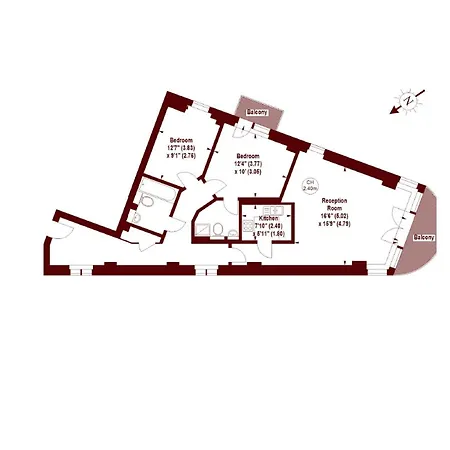Apartment Modern 2 Bedroom Apartment With Ac In Chiswick *
