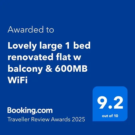 شقة Lovely Large 1 Bed Renovated Flat W Balcony & 600mb Wifi لندن