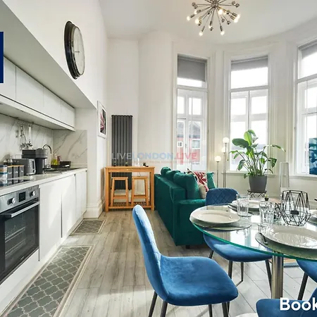 Last-minute Reserve L Sleeps Up To 4 Guests L One-bedroom With King Bed And High Ceilings Near Camden By Live Short Lets & Serviced *