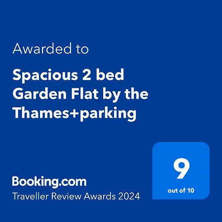Spacious 2 Bed Garden Flat By The Thames+parking *