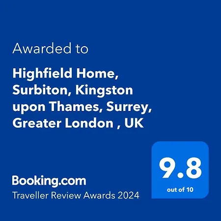 Holiday home Highfield With Free Parkings, Surbiton, Kingston Upon Thames, Surrey, Greater London , Uk *