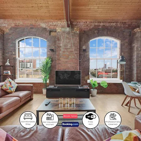 Large Industrial Style 2 Bedroom Short Term & Flexible Renting Canary Wharf With Free Wifi *